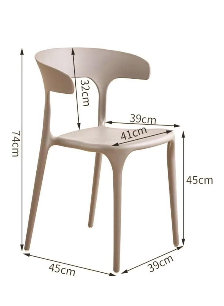 2 White fiber dining chairs YC-NJ02