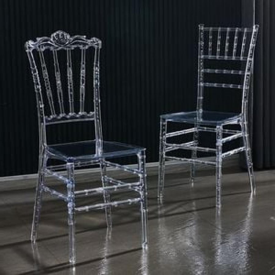 Acrylic party and event chair, transparent, strong, scratch-resistant JH003