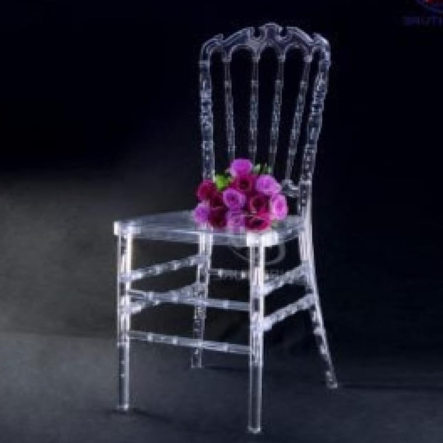 Acrylic party and event chair, transparent, strong, scratch-resistant JH003
