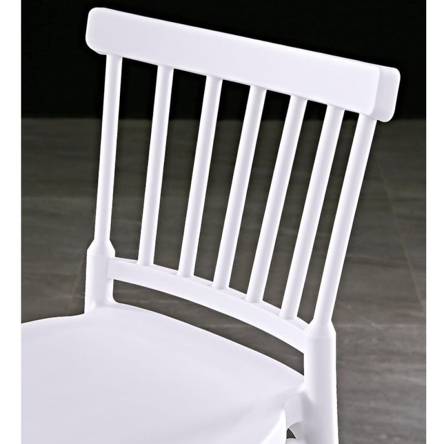 كرسي بار فايبر ابيض بقاعدة ثابتة 6162WHITE