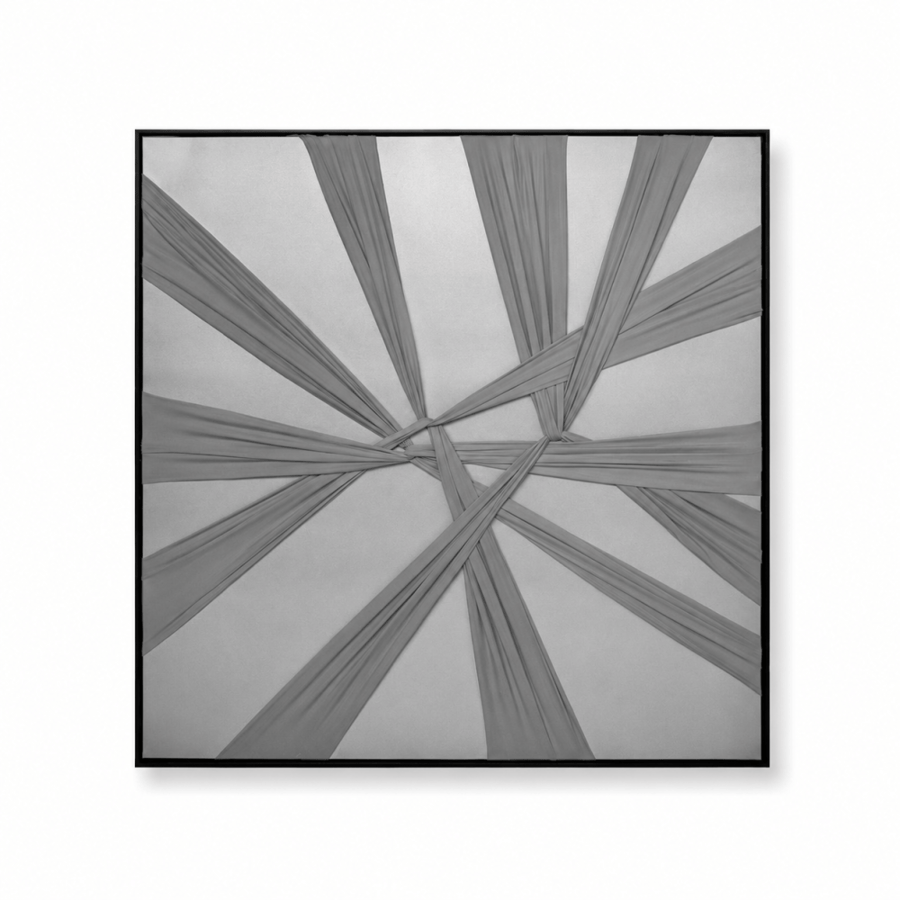 لوحة حائط مربعة بإطار أسود مقاس 80 × 80 سم