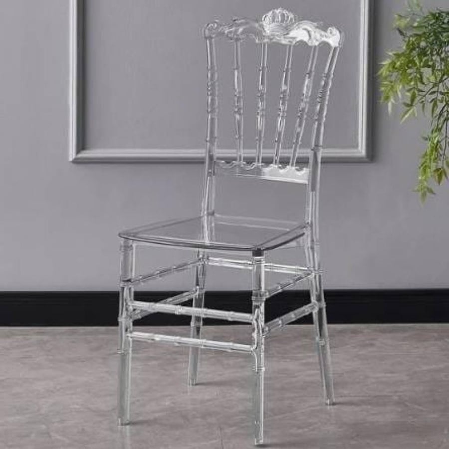 Acrylic party and event chair, transparent, strong, scratch-resistant JH003