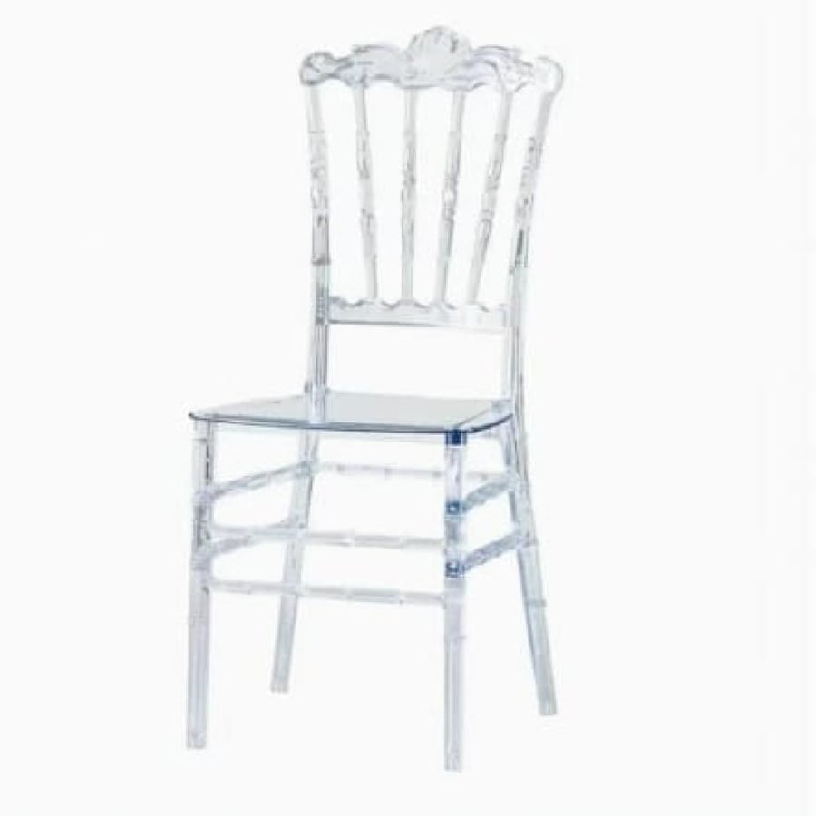 Acrylic party and event chair, transparent, strong, scratch-resistant JH003