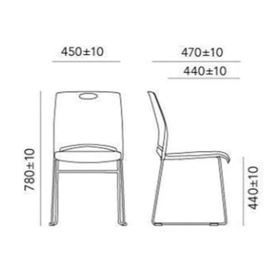 White fiber dining chair with pink fabric seat and silver steel leg base GWD1135PINK
