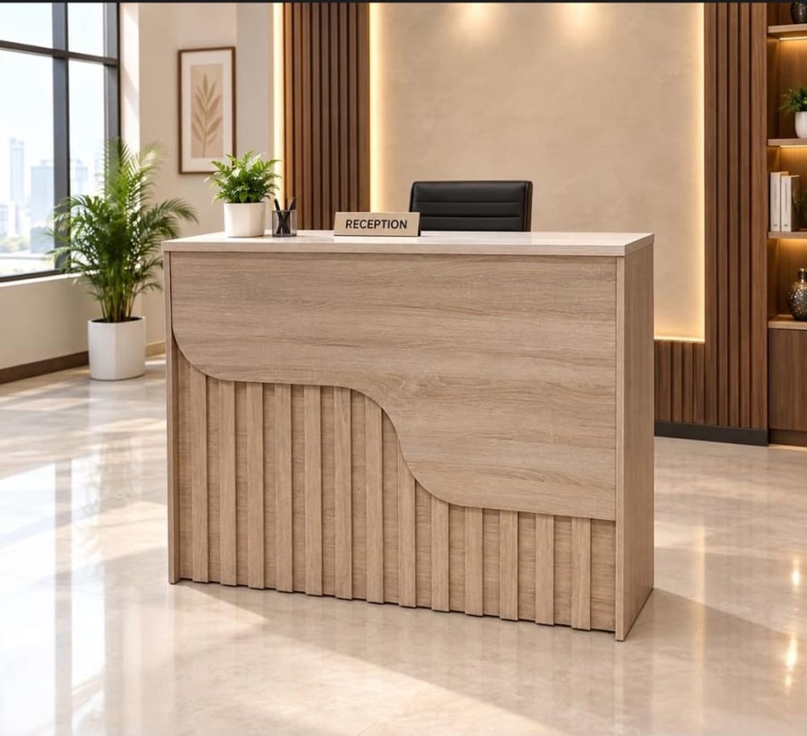 مكتب كاونتر استقبال 120 سم لون بيج FF-512BEIGE