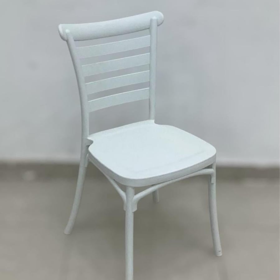 كرسي طعام وكافية فايبر خارجي لون رصاصي  THDC654GRAY