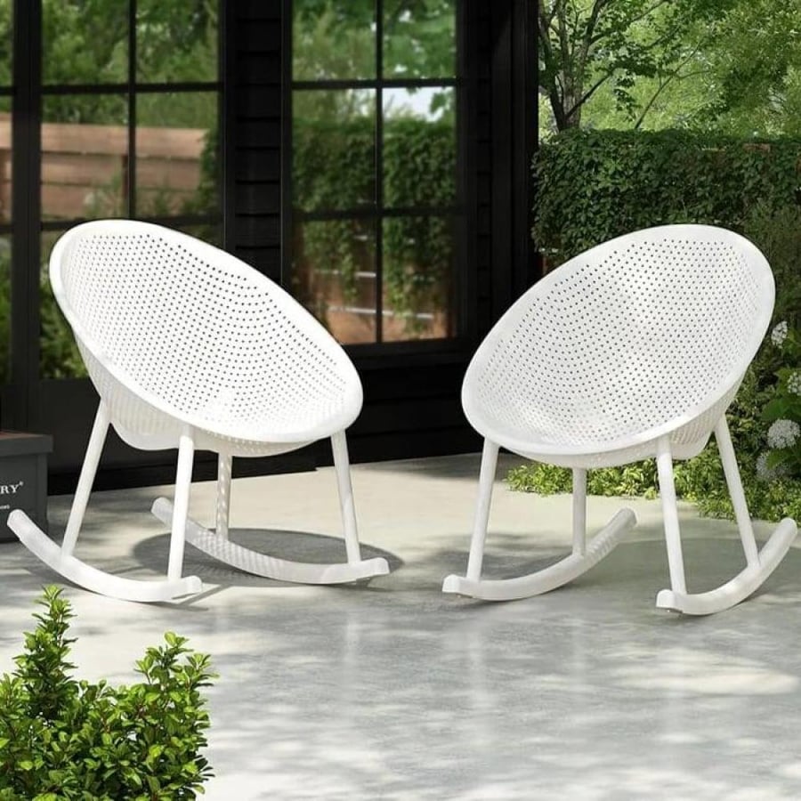 كرسي هزاز فايبر لون ابيض IEASY850WHITE