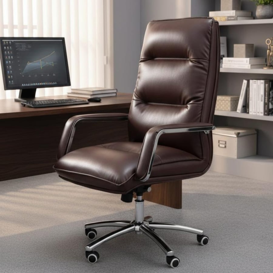 كرسي دوار مكتبي فخم BA-8506BROWN