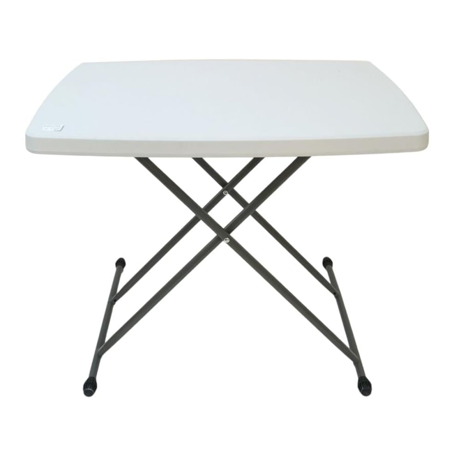 Fibre table for events rectangular small white color with legs foldable size 76cm×50cm model HQSJ32