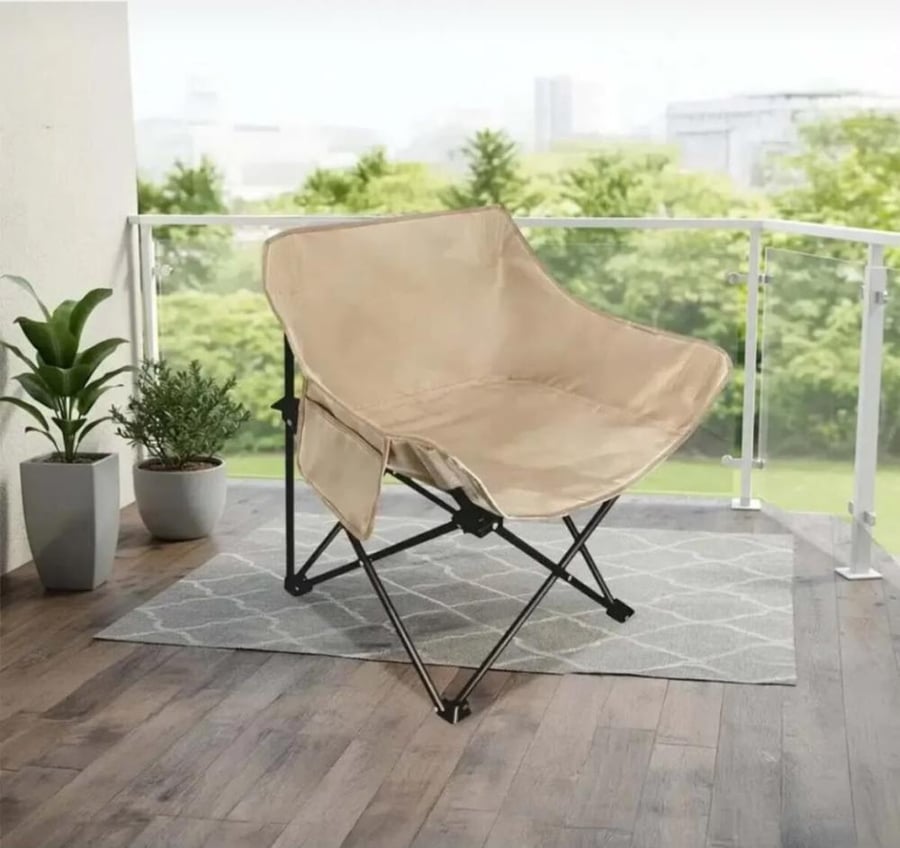 كرسي تخييم و سفر قابل للطي بيج   موديل: SM-23837BEIGE