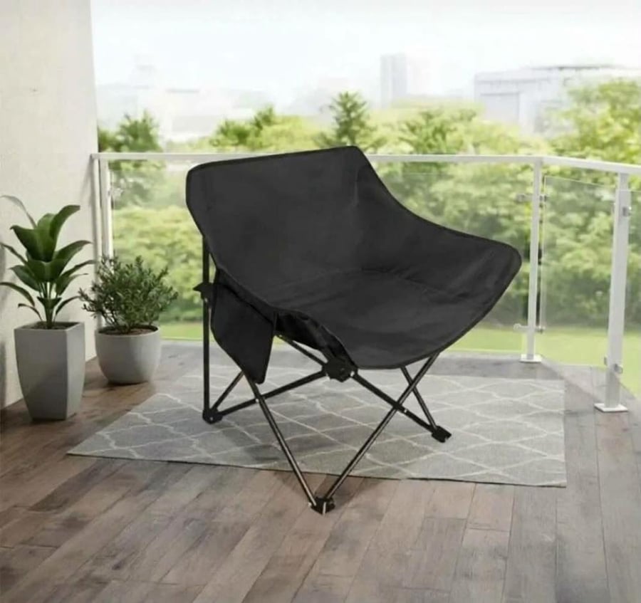 كرسي تخييم و سفر قابل للطي أسود موديل: SM-23837BLACK