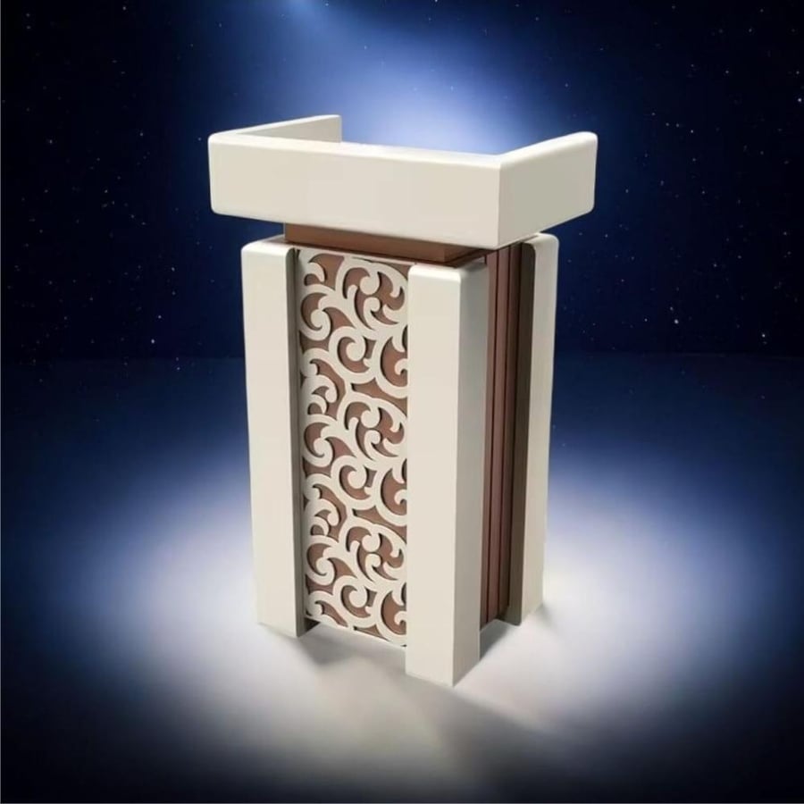 A speaking platform and the podium is solid wood for occasions GWD 1334 white