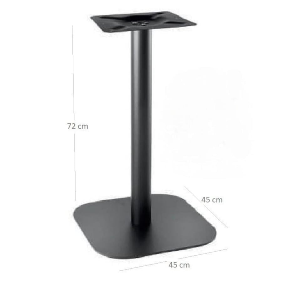 قاعدة طاولة طعام مربع بعامود دائري اسود  GWD1607BLACK