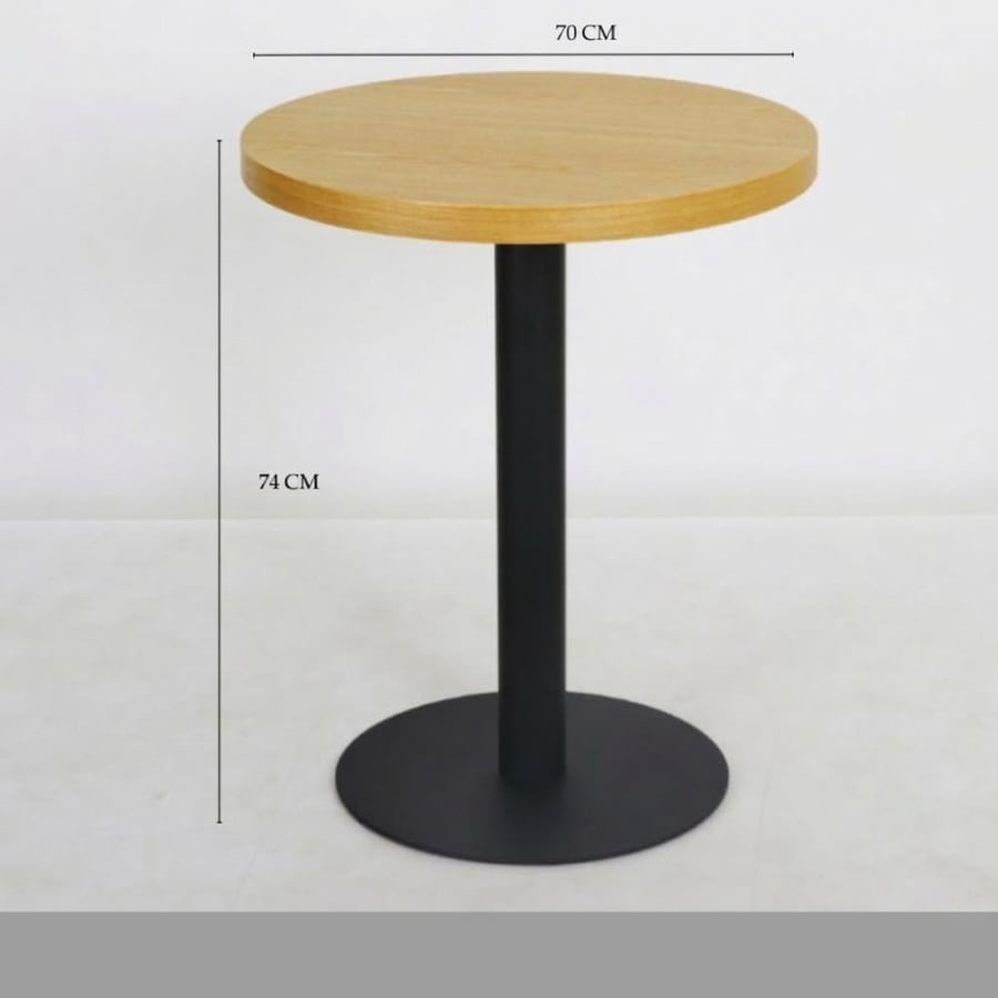 Round beige hospitality table 70-BA-Y70BEGIE