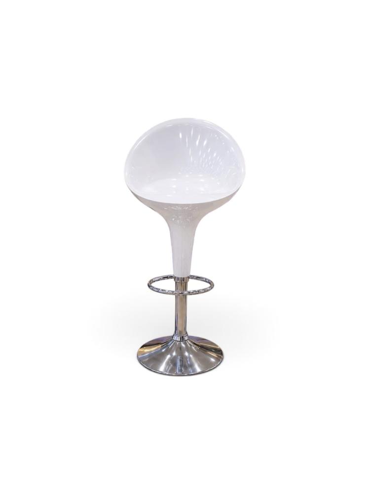 كرسي بار فايبر لون ابيض مع قاعدة هيدروليك FF-217WHITE