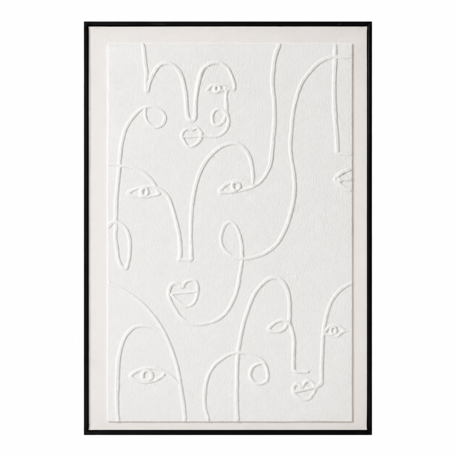 لوحة فنية بإطار أسود مقاس 120 × 80 سم