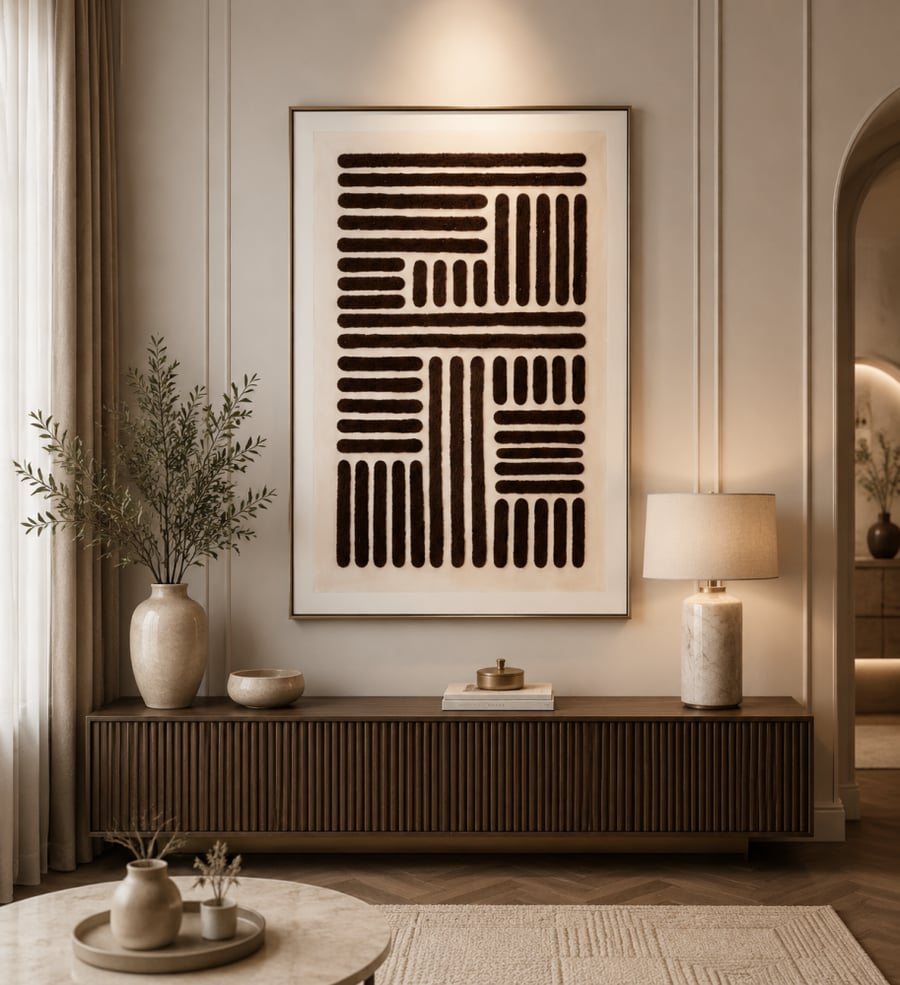 لوحة فنية بإطار ذهبي مقاس 100 × 150 سم
