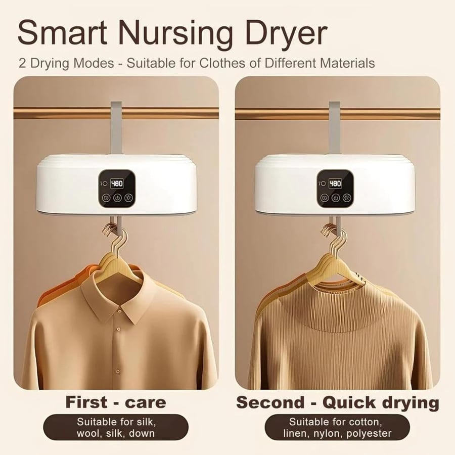 Smart air heat clothes dryer with 600-watt power, model number DX2571