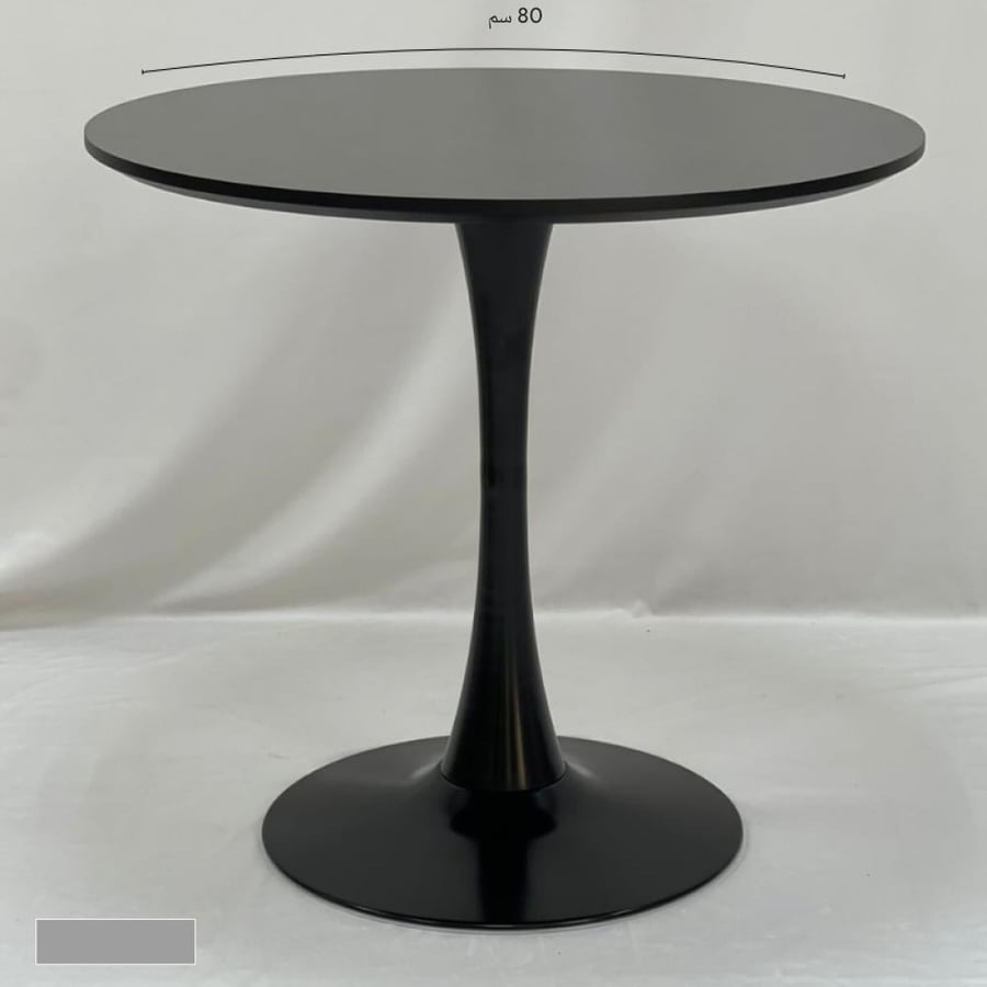 Wooden table with round black iron 80-BA-MDF-1BLACK