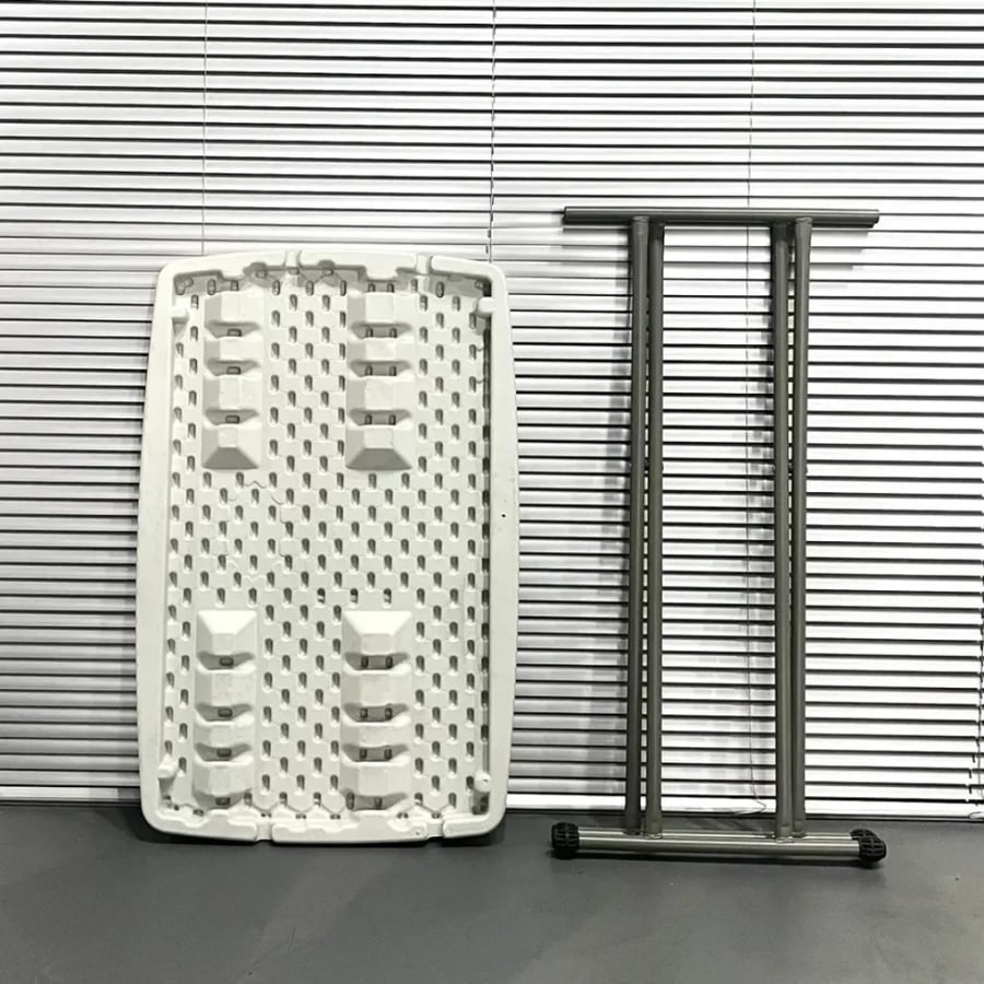 Fibre table for events rectangular small white color with legs foldable size 76cm×50cm model HQSJ32