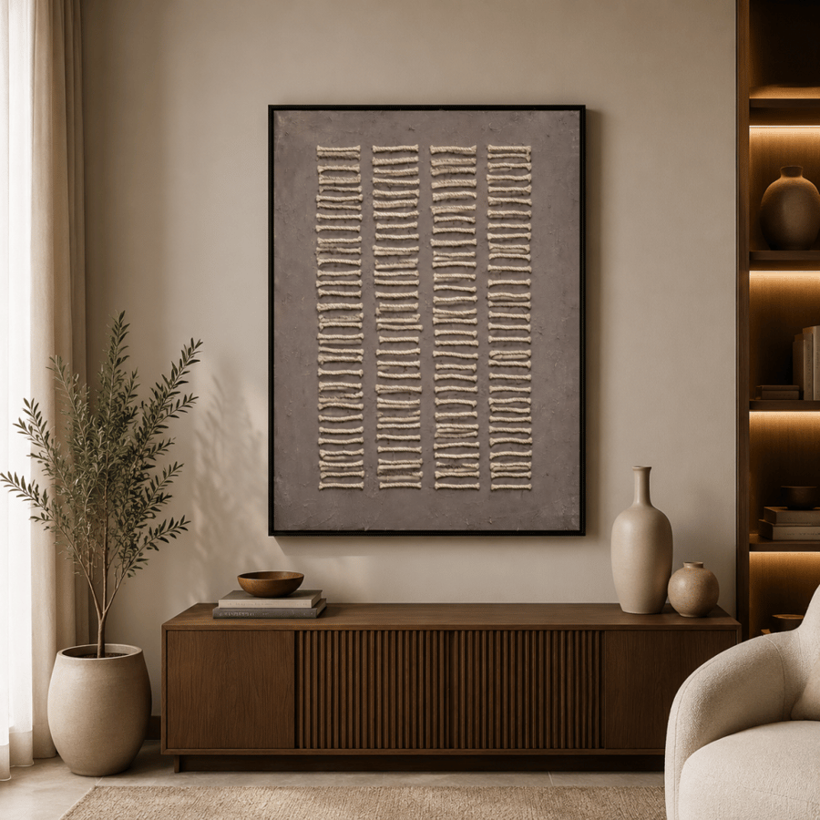 لوحة ديكور بإطار أسود مقاس 120 × 80 سم