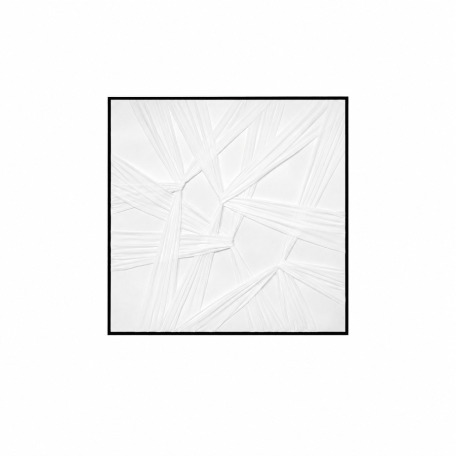 لوحة ديكور مربعة بإطار أسود مقاس 80 × 80 سم