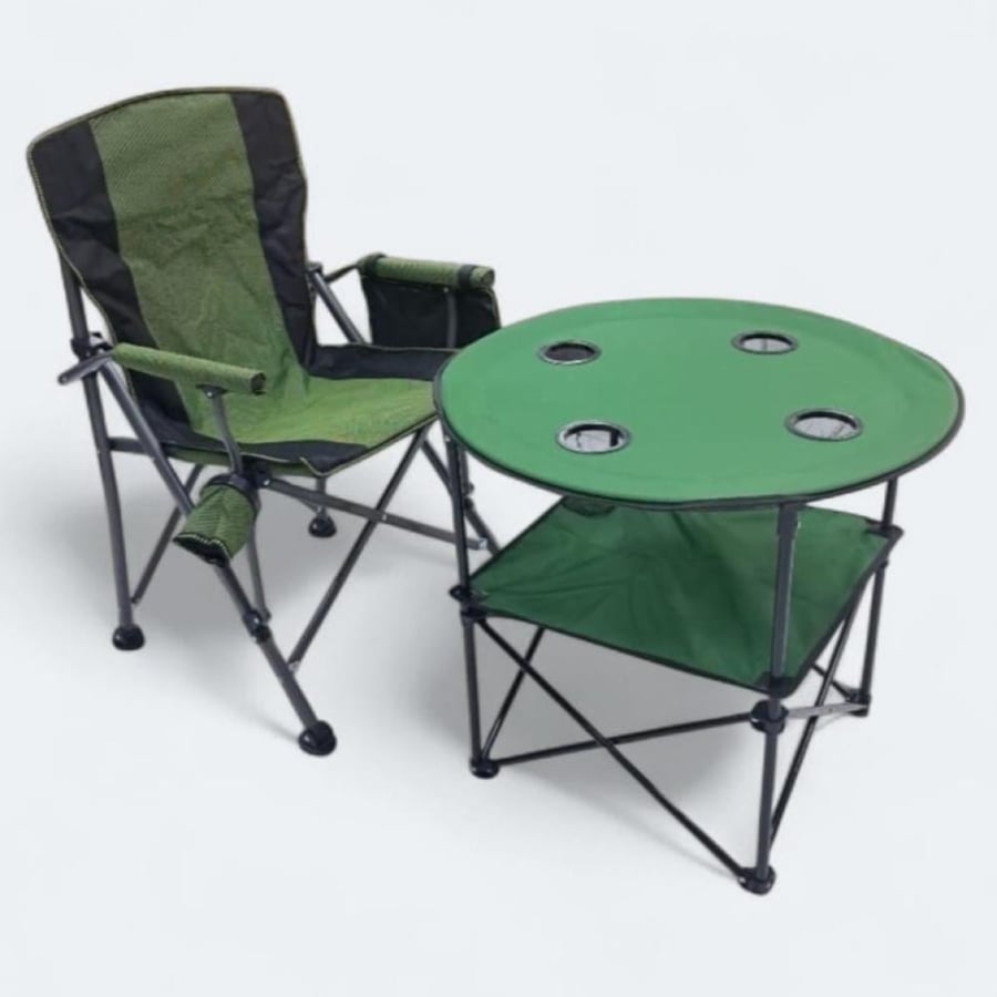 Travel folding chair set V55-23 with folding travel table V56-3