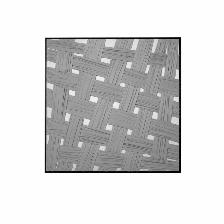 لوحة فنية مربعة بإطار أسود مقاس 100 × 100 سم