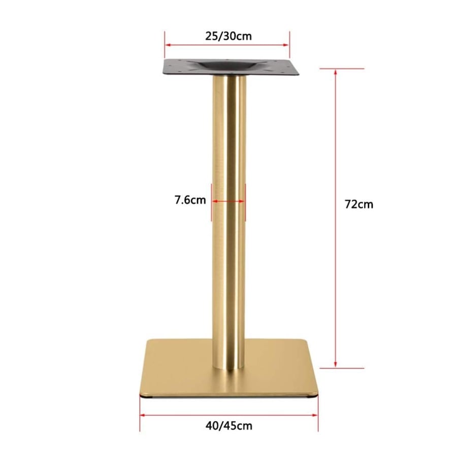 Gold stainless steel dining table base with black circular GWD1446