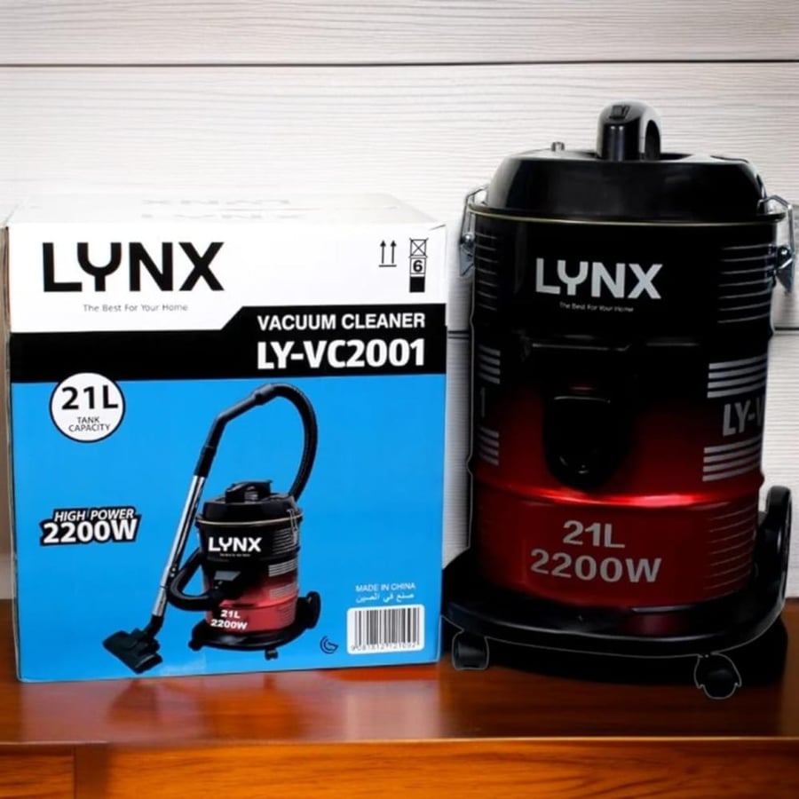 مكنسة برميل لينكس 2200 واط سعة 21 لتر LY-VC2001