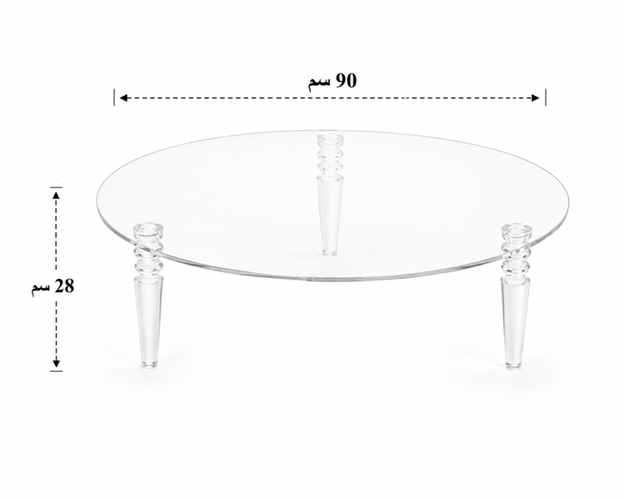 طقم شاي أكريليك أرضي 4+1