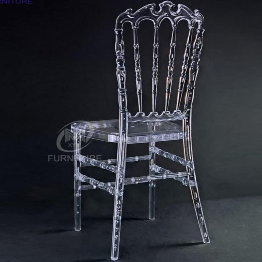 Acrylic party and event chair, transparent, strong, scratch-resistant JH003