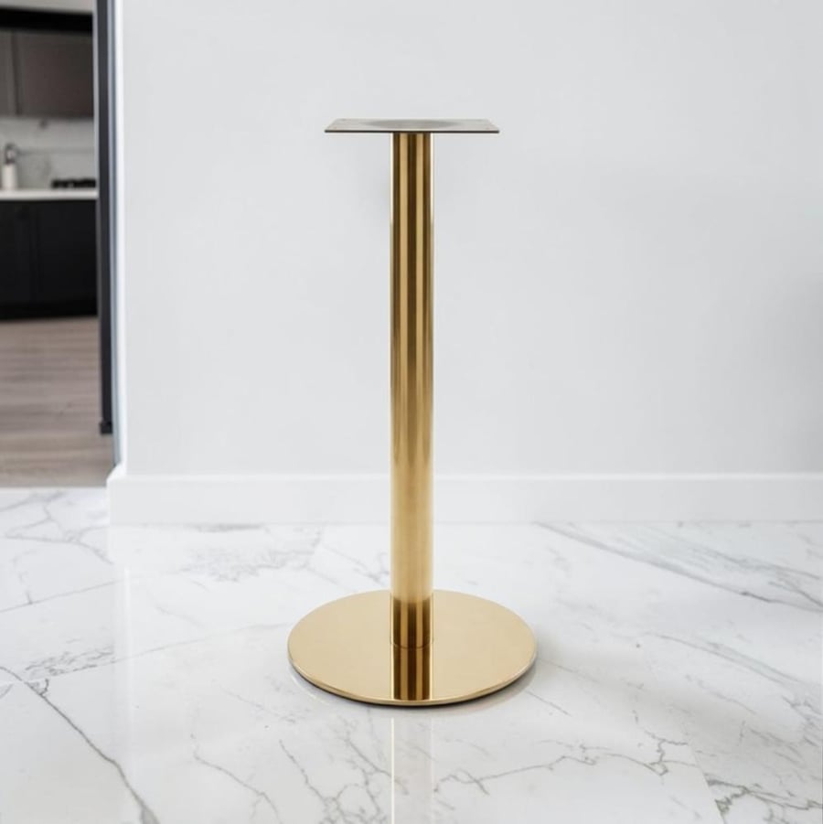 قاعدة طاولة بار وكوفي و طعام دائرية مرتفعة لون اسود مقاس 105CM*45CM*25CM  موديل رقم  450ARUNDTUBE105-GOLD