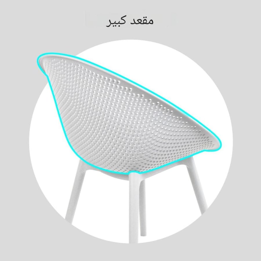 White fiber dining chair IEASY838WHITE