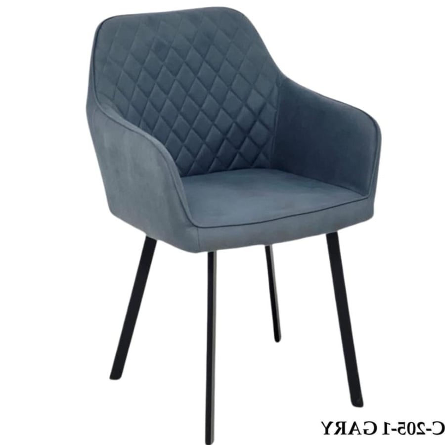 Light blue fabric dining and cafe chair with iron base JZC-205-1BLUE