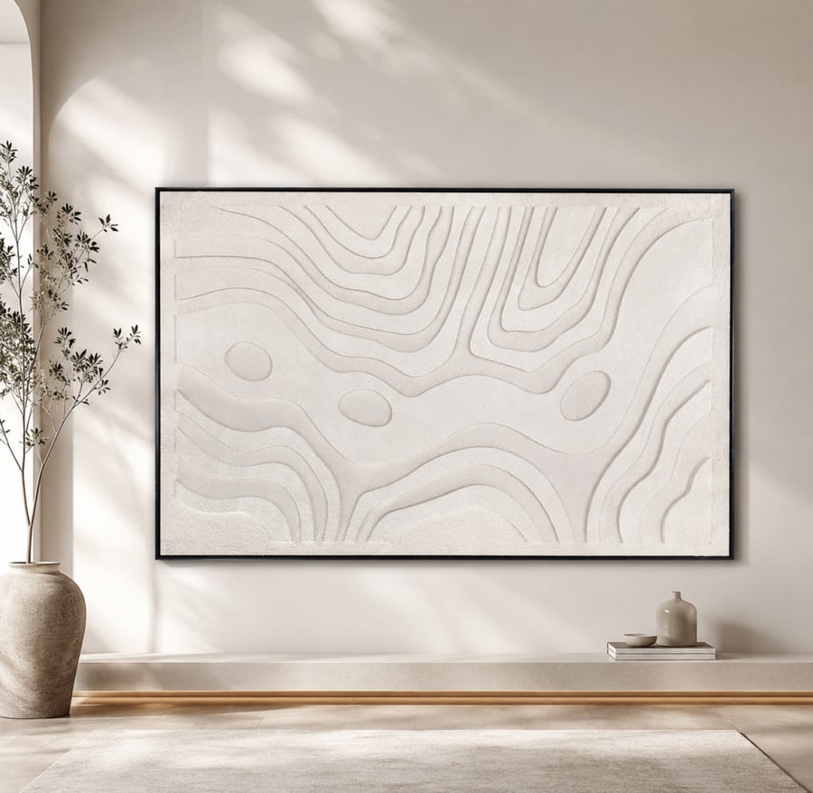 لوحة ديكور بإطار خشبي مقاس 120 × 80 سم