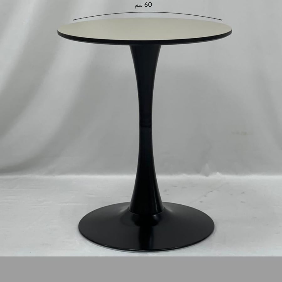 Wooden table with round iron Morden 60-BA-Y182