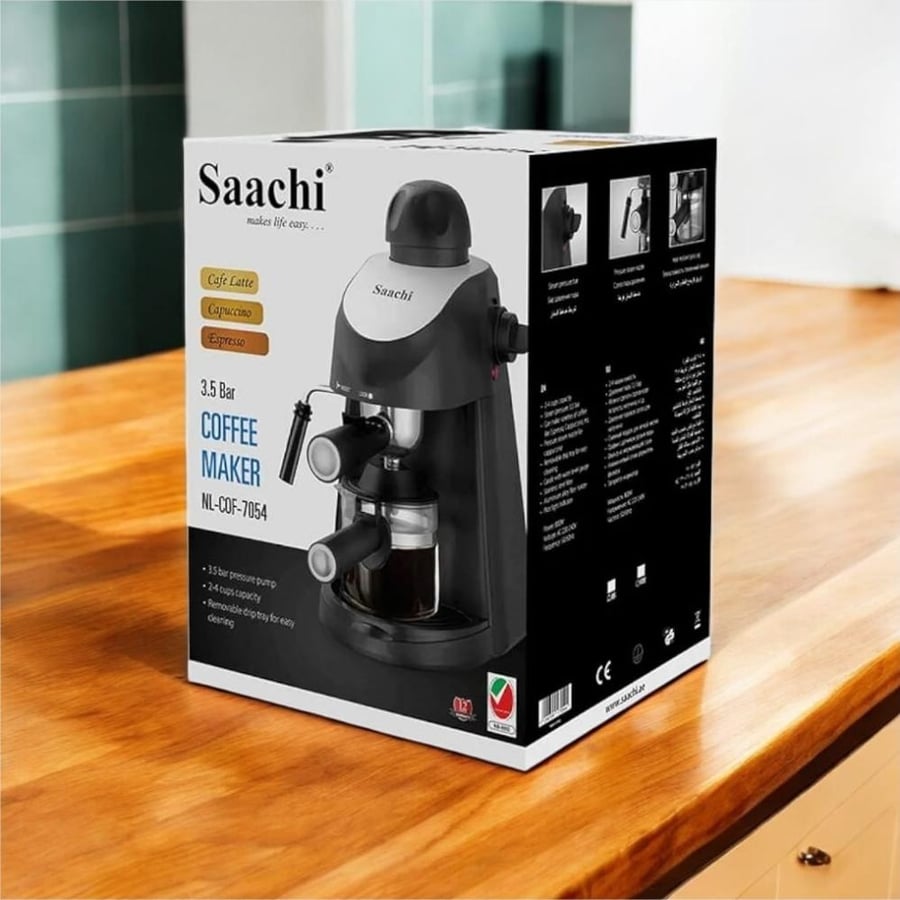 صانعة قهوة الإسبريسو، الكابتشينو، واللاتيه من ساتشي (Saachi) NL-COF-7054