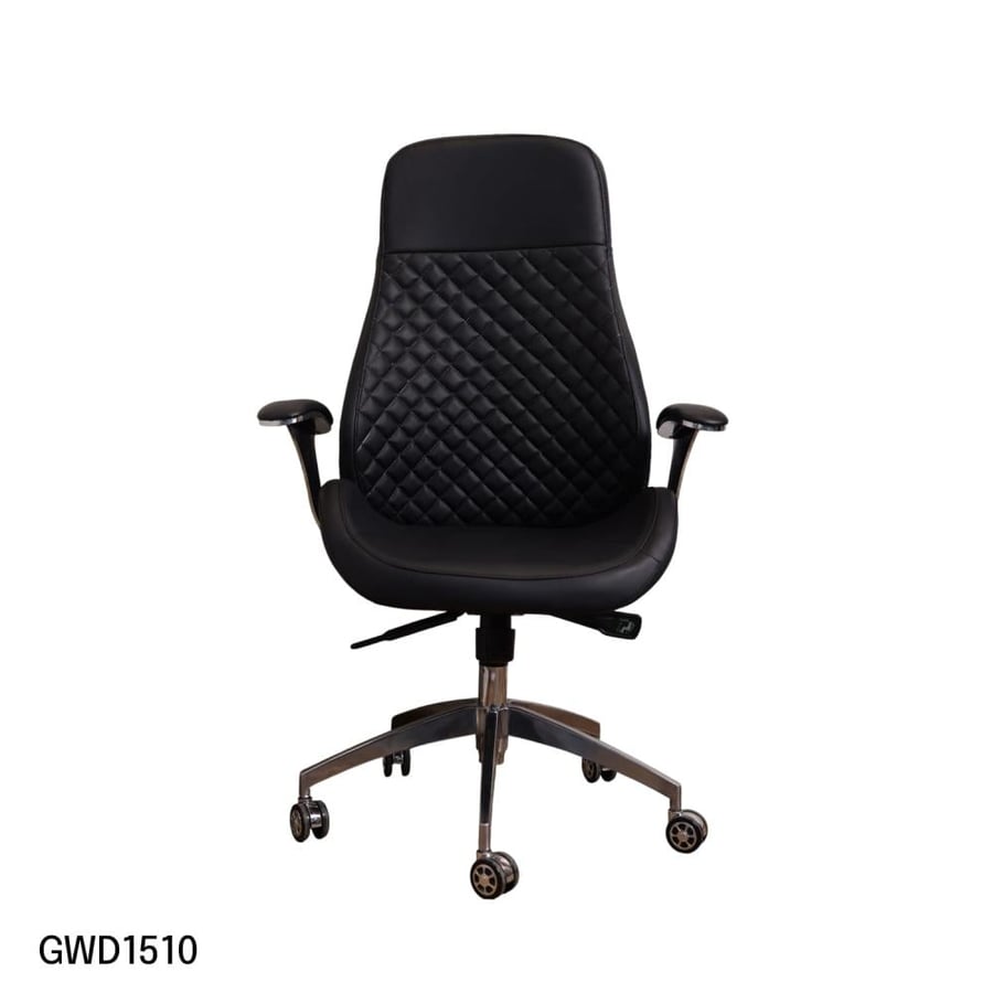 Black leather office chair model number GWD1510BLACK
