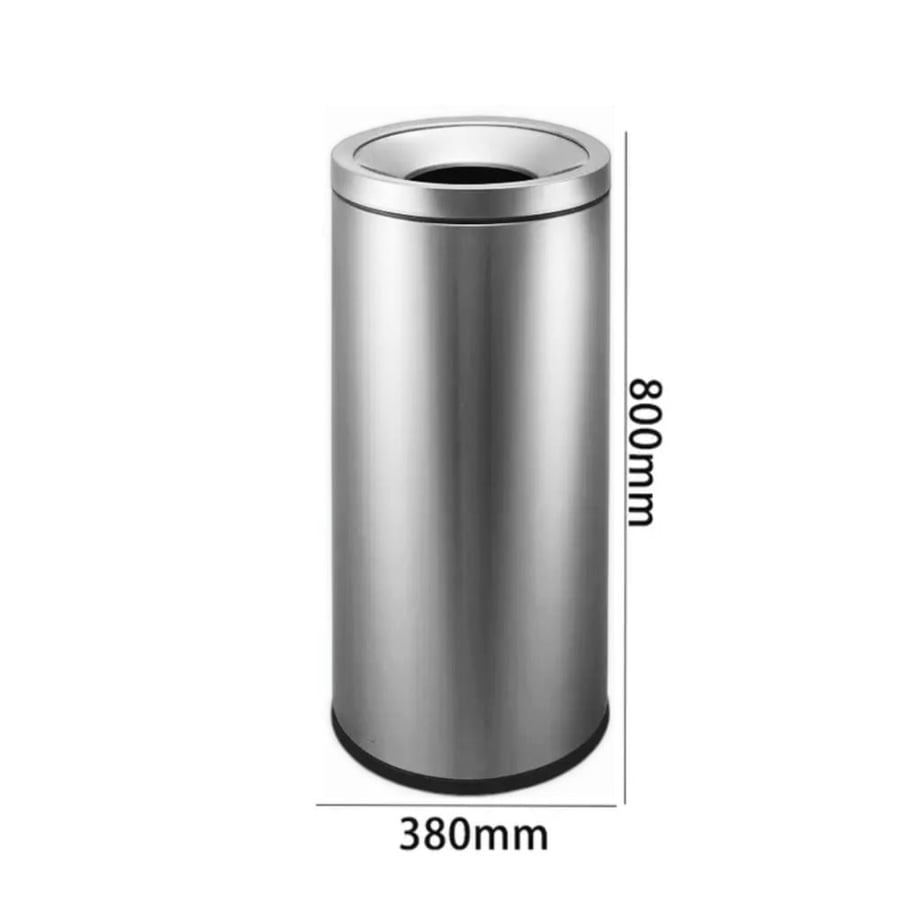 External round cylindrical steel trash bin 50 liters GWD1547S
