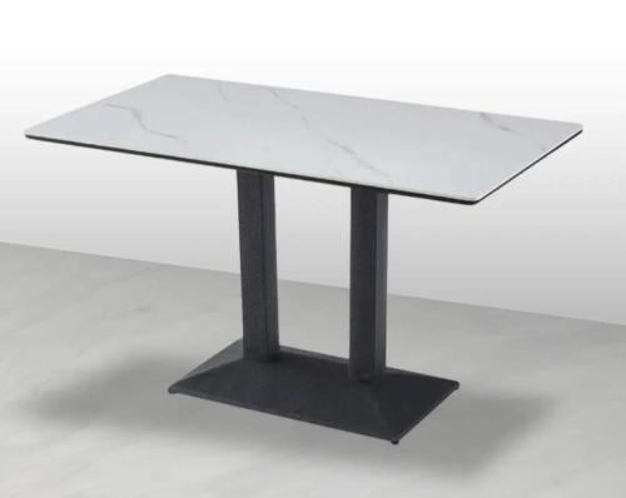 Rectangular white ceramic dining table WHITE3359