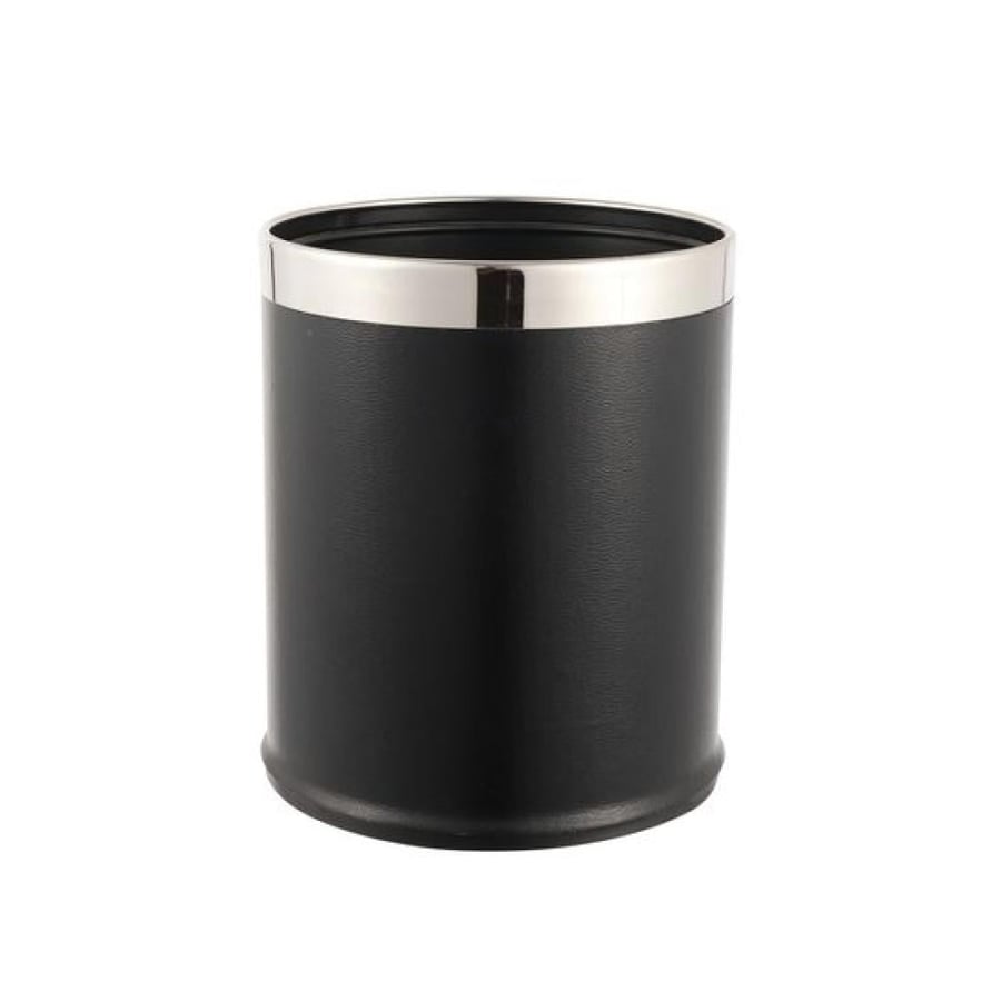 Black plastic round trash bin 10 liters GWD1169