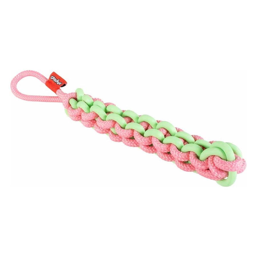Coockoo Dog Toy Twisting Tugger 45x4,5x4,5cm Green & Pink