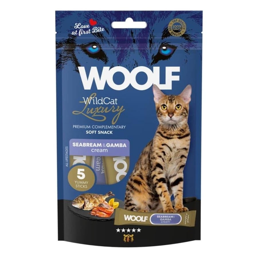 Woolf Wildcat Luxury Cream Seabream with Gamba 5*14g