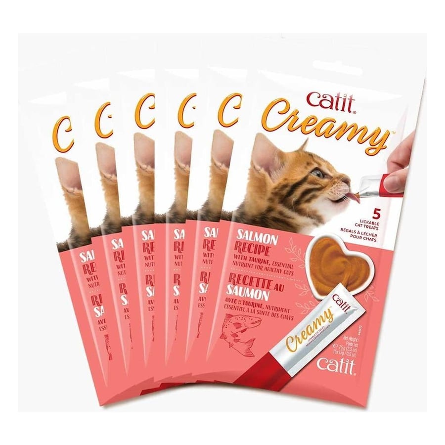 CATIT Lickable Treat, Salmon & Prawns 10gX4