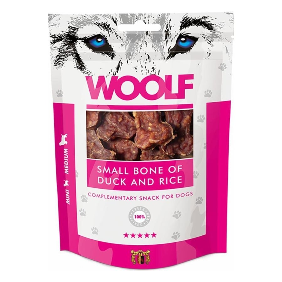 Woolf Small Bone Of Duck and Rice 100g