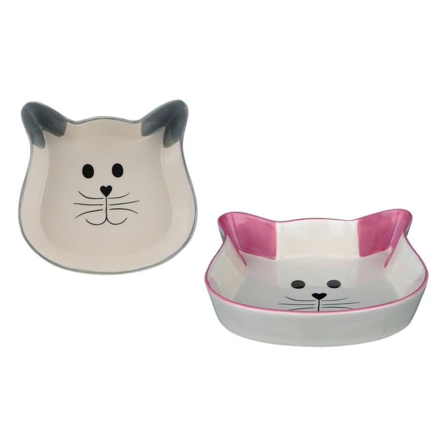 Bowl Cat Head with Face Ceramic