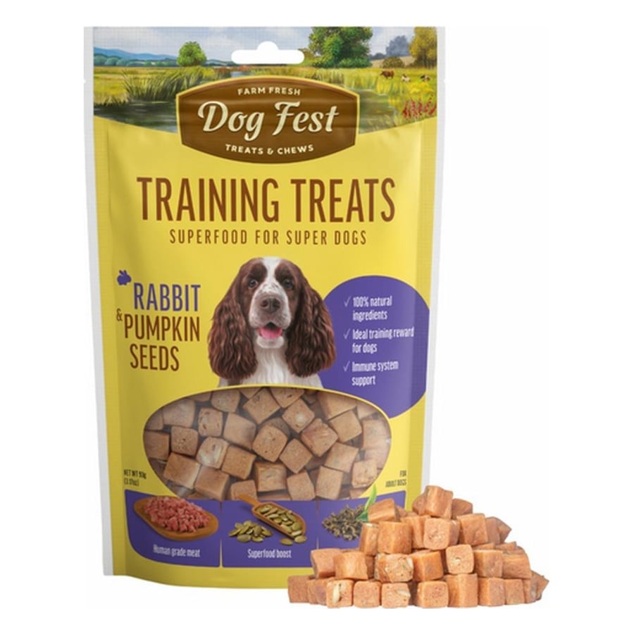 Dogfest Training Treats - Rabbit & Pumpkin Seeds (90g)