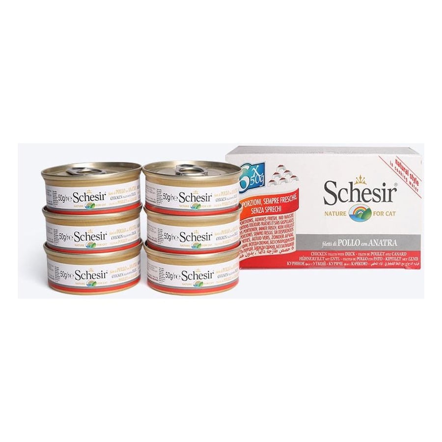 Schesir Cat Multipack Chicken with Duck 6x50g