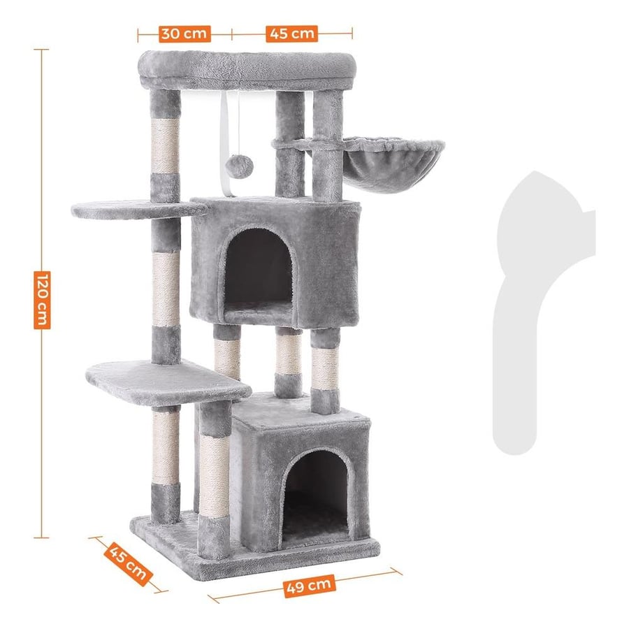 Feandrea Cat Tree Light Gray 49*45*120